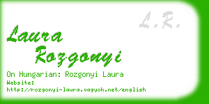 laura rozgonyi business card